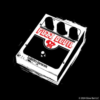 Fuzz Devil Big Muff Pedal Parody T-Shirt - Glow Bat