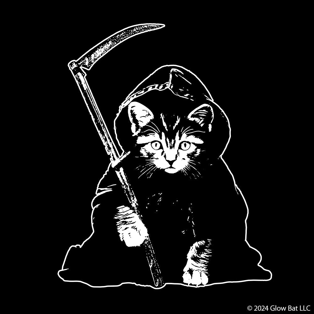 Grim Reaper Cat T-Shirt - Glow Bat