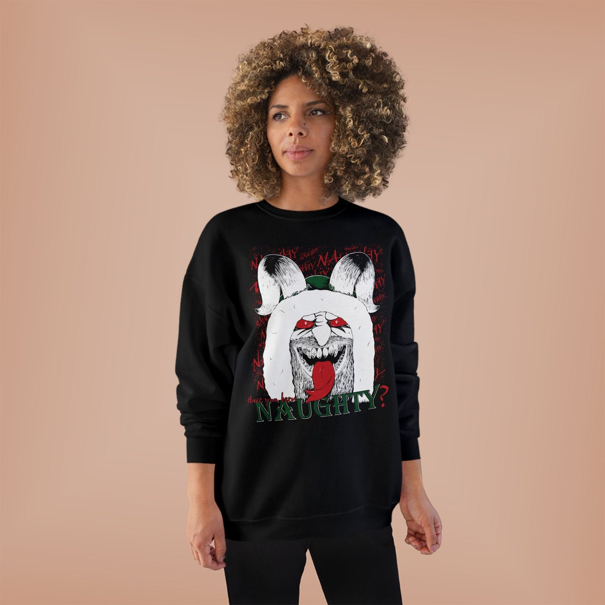 Krampus "Have You Been Naughty?" Crewneck Sweatshirt - Glow Bat