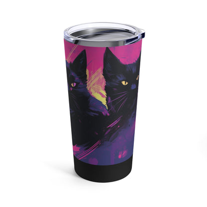 20oz Three Black Cats Stainless Steel Tumbler