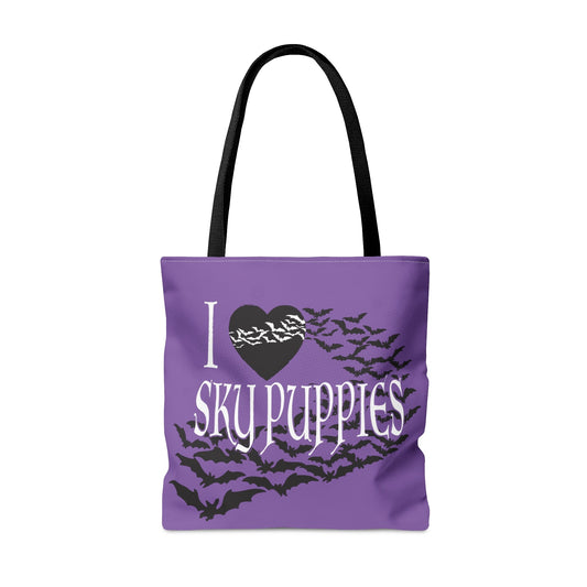 I Heart Sky Puppies Tote Bag - Glow Bat