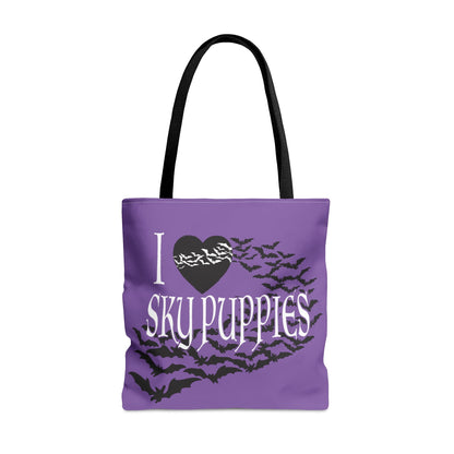 I Heart Sky Puppies Tote Bag - Glow Bat