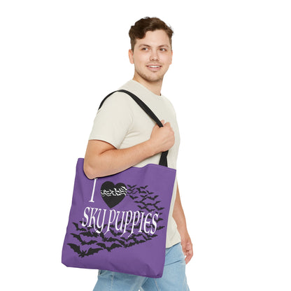 I Heart Sky Puppies Tote Bag - Glow Bat