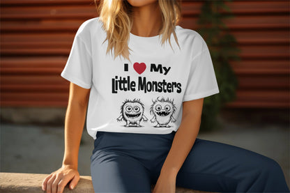 I Love My Little Monsters T-Shirt - Glow Bat