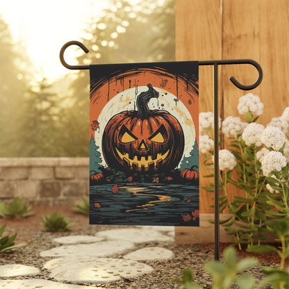 Jack o' Lantern Garden Banner - Glow Bat