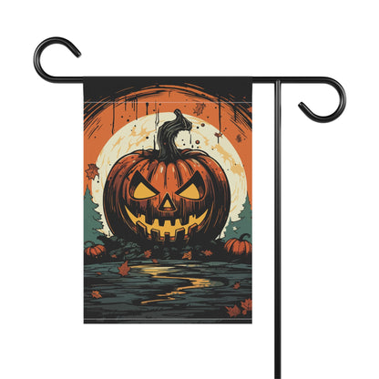 Jack o' Lantern Garden Banner - Glow Bat