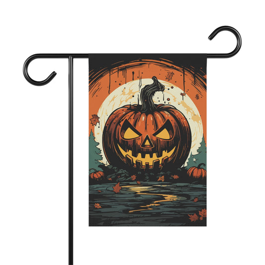 Jack o' Lantern Garden Banner - Glow Bat