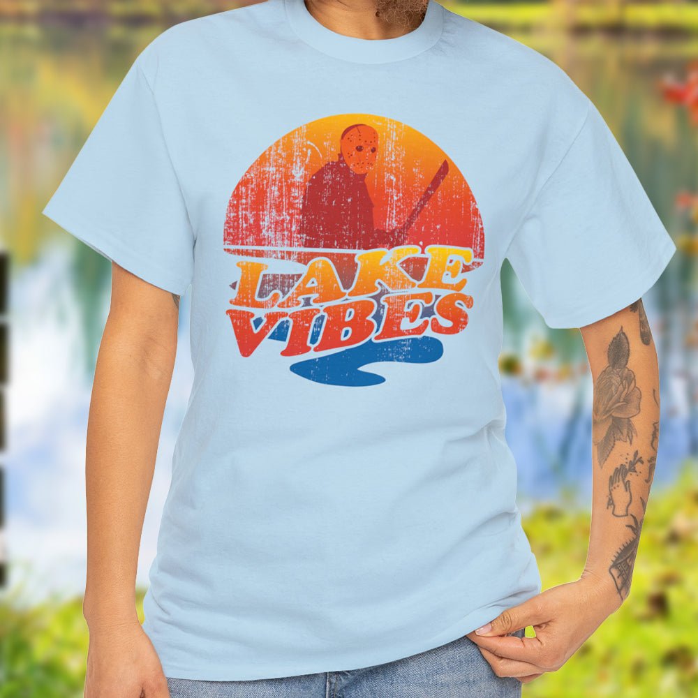 Lake Vibes Retro Horror T-shirt - Glow Bat