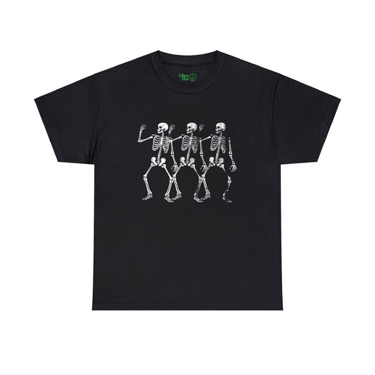 Retro Fading Skeleton T-Shirt - Glow Bat