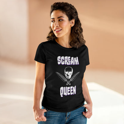 Scream Queen Women's Midweight Cotton Tee - Glow Bat