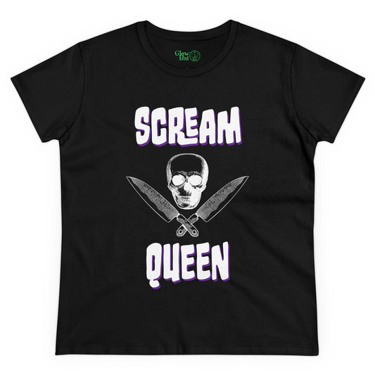 Scream Queen Women's Midweight Cotton Tee - Glow Bat