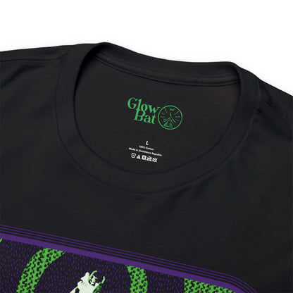 Snake Skeleton Ripples Pattern T-Shirt - Glow Bat